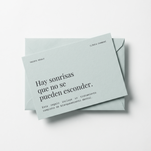 Tarjeta regalo blanqueamiento dental